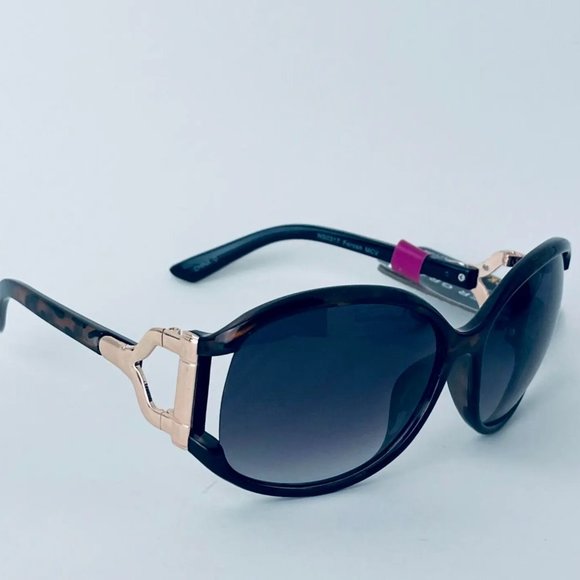 SG00761 Maxblock Ferosh Sunglasses 100% UVA/UVB Protect Oval Black Frame Women, - Picture 1 of 6